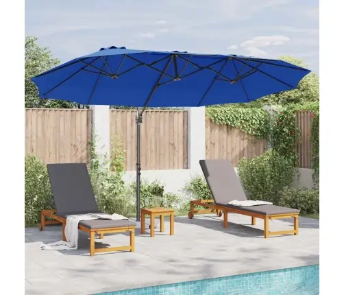 Dārza Cantilever Parasols Debeszila 372 X 198 X 253 Cm Vidaxl Dārza Cantilever Parasols Debeszila 372 X 198 X 253 Cm Vidaxl
