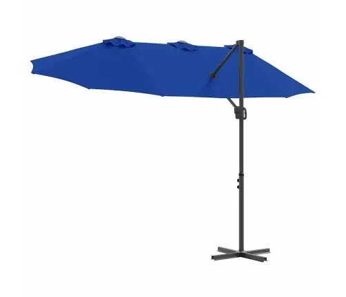 Dārza Cantilever Parasols Debeszila 372 X 198 X 253 Cm Vidaxl Dārza Cantilever Parasols Debeszila 372 X 198 X 253 Cm Vidaxl