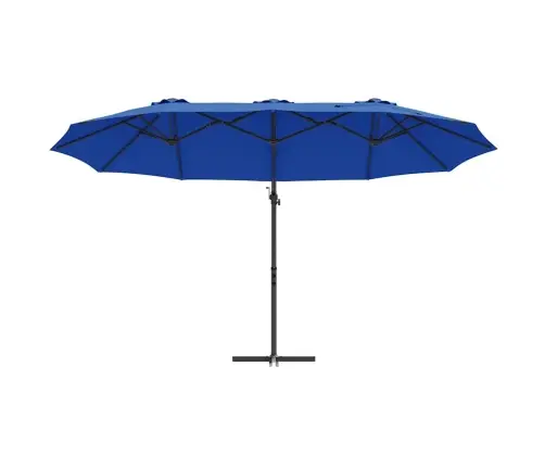 Dārza Cantilever Parasols Debeszila 372 X 198 X 253 Cm Vidaxl Dārza Cantilever Parasols Debeszila 372 X 198 X 253 Cm Vidaxl