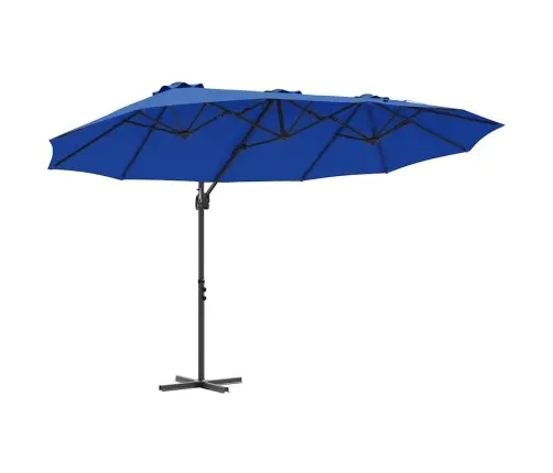 Dārza Cantilever Parasols Debeszila 372 X 198 X 253 Cm Vidaxl Dārza Cantilever Parasols Debeszila 372 X 198 X 253 Cm Vidaxl
