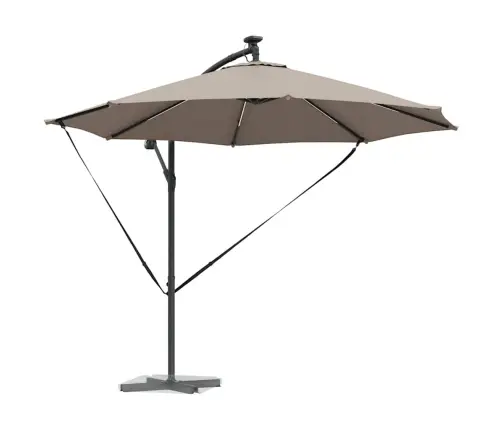 Cantilever Banānu Lietussargs Pelēkbrūna 294 X 294 X 248 Cm Vidaxl