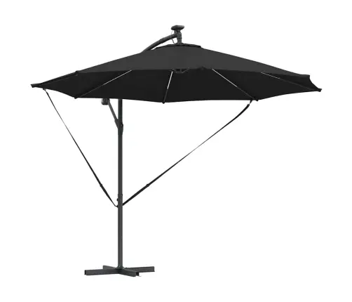 Cantilever Banānu Lietussargs Melna 294 X 294 X 248 Cm Vidaxl