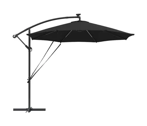 Cantilever Banānu Lietussargs Melna 294 X 294 X 248 Cm Vidaxl