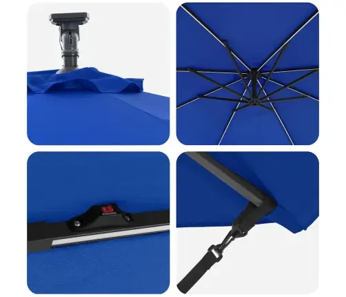 Cantilever Banānu Lietussargs Debeszila 294 X 294 X 248 Cm Vidaxl