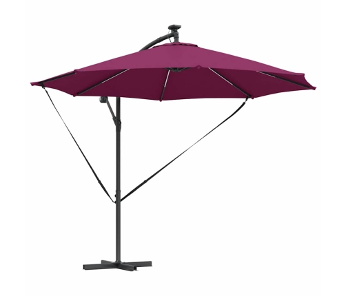 Cantilever Banānu Lietussargs Vīnsarkana 294 X 294 X 248 Cm Vidaxl