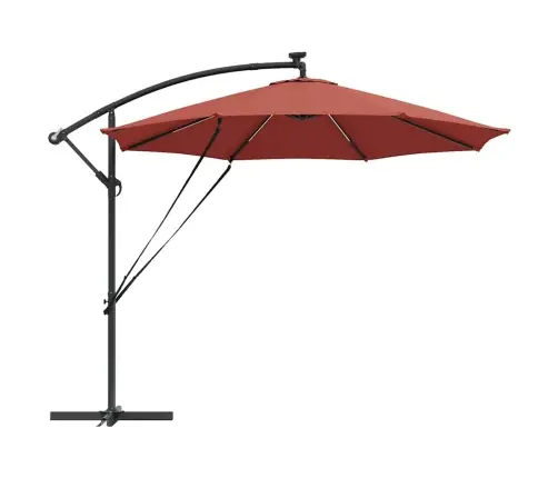 Cantilever Banānu Lietussargs Sarkanbrūns 294 X 294 X 248 Cm Vidaxl