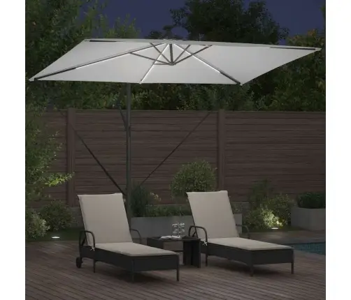 Cantilever Banānu Lietussargs Smilšu 294 X 200 X 254 Cm Vidaxl