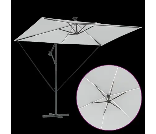 Cantilever Banānu Lietussargs Smilšu 294 X 200 X 254 Cm Vidaxl