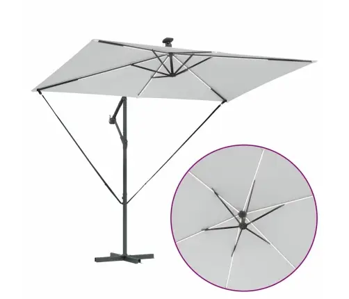 Cantilever Banānu Lietussargs Smilšu 294 X 200 X 254 Cm Vidaxl