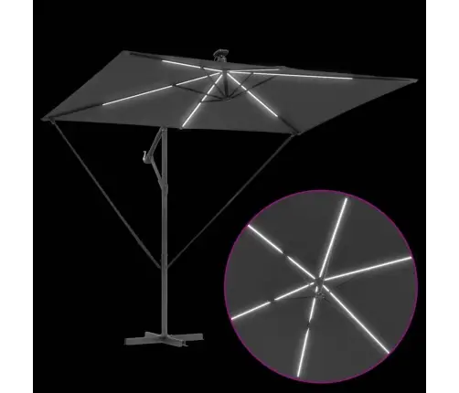 Cantilever Banānu Lietussargs Antracīts 294 X 200 X 254 Cm Vidaxl Cantilever Banānu Lietussargs Antracīts 294 X 200 X 254 Cm Vidaxl