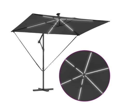 Cantilever Banānu Lietussargs Antracīts 294 X 200 X 254 Cm Vidaxl