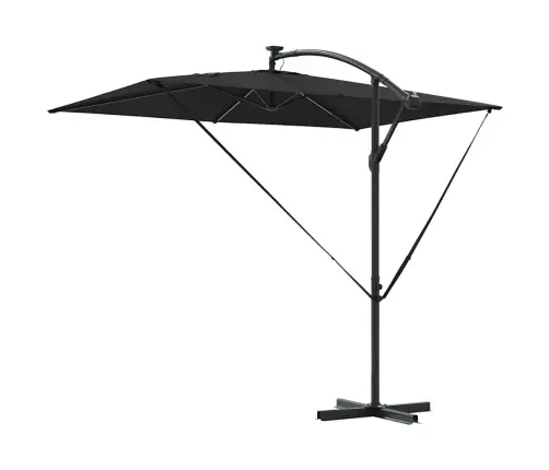 Cantilever Banānu Lietussargs Melna 294 X 200 X 254 Cm Vidaxl Cantilever Banānu Lietussargs Melna 294 X 200 X 254 Cm Vidaxl