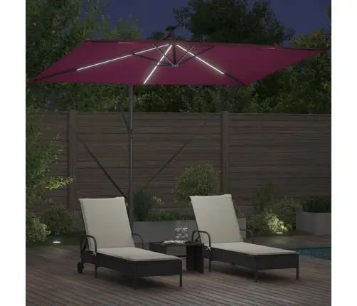 Skėtis Nuo Saulės Bordo Raudona 294 X 200 X 270 Cm