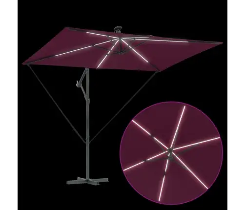 Skėtis Nuo Saulės Bordo Raudona 294 X 200 X 270 Cm