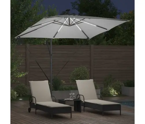 Cantilever Banānu Lietussargs Smilšu 249 X 249 X 250 Cm Vidaxl