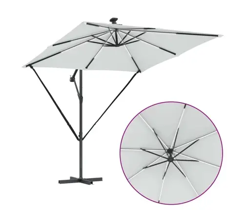 Cantilever Banānu Lietussargs Smilšu 249 X 249 X 250 Cm Vidaxl