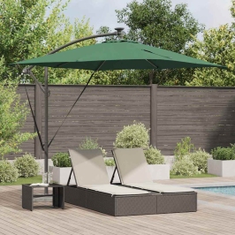 Cantilever Banānu Lietussargs Zaļa 249 X 249 X 250 Cm Vidaxl