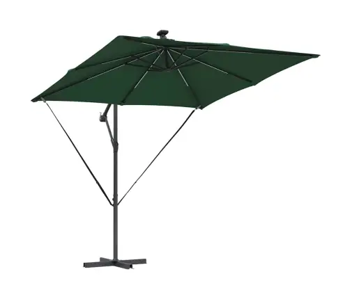 Cantilever Banānu Lietussargs Zaļa 249 X 249 X 250 Cm Vidaxl