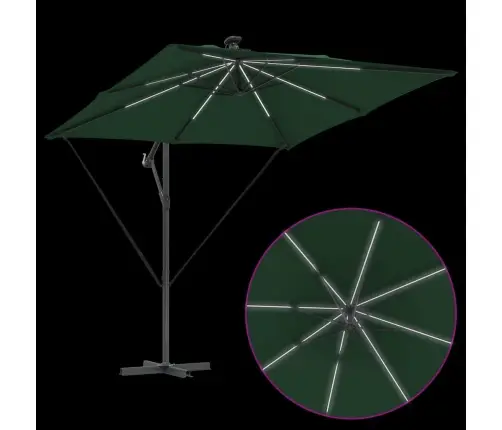 Cantilever Banānu Lietussargs Zaļa 249 X 249 X 250 Cm Vidaxl