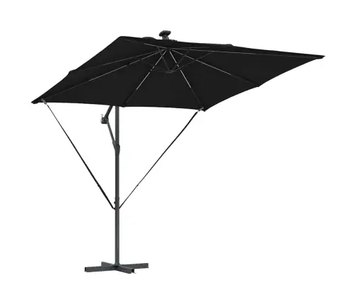 Cantilever Banānu Lietussargs Melna 249 X 249 X 250 Cm Vidaxl