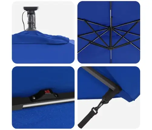 Kantileverio Bananų Skėtis Mėlyna 249 X 249 X 250 Cm