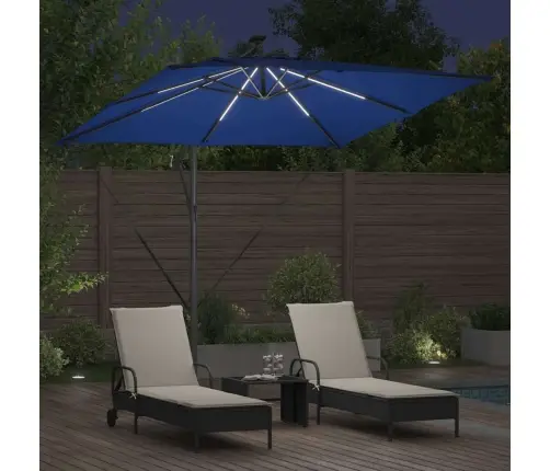 Kantileverio Bananų Skėtis Mėlyna 249 X 249 X 250 Cm