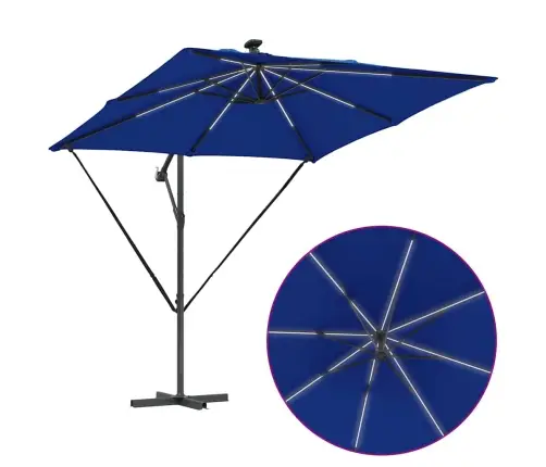 Kantileverio Bananų Skėtis Mėlyna 249 X 249 X 250 Cm