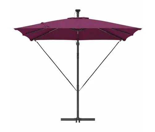 Cantilever Banānu Lietussargs Vīnsarkana 249 X 249 X 250 Cm Vidaxl