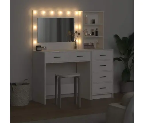 Dressing Galds 2 Pcs Balts 78.5 X 41 X 135 Cm Inženierijas Koks Vidaxl