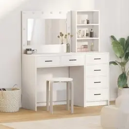 Dressing Galds Balts 78.5 X 41 X 135 Cm Inženierijas Koks Vidaxl