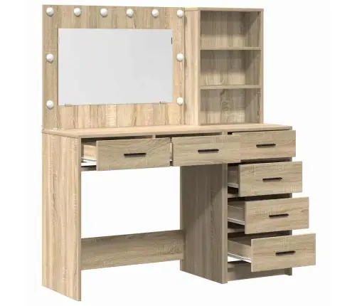 Makiažo Stalas Ruda 78.5 X 41 X 135 Cm Apdirbta Mediena