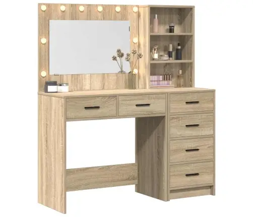 Makiažo Stalas Ruda 78.5 X 41 X 135 Cm Apdirbta Mediena