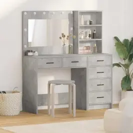 Dressing Galds Pelēka 78.5 X 41 X 135 Cm Inženierijas Koks Vidaxl