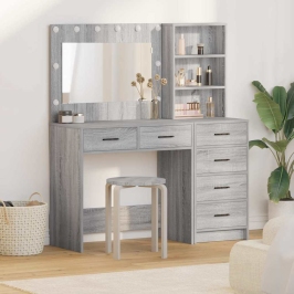 Dressing Galds Ar Atvilktni Gaiši Pelēks 78.5 X 41 X 135 Cm Vidaxl