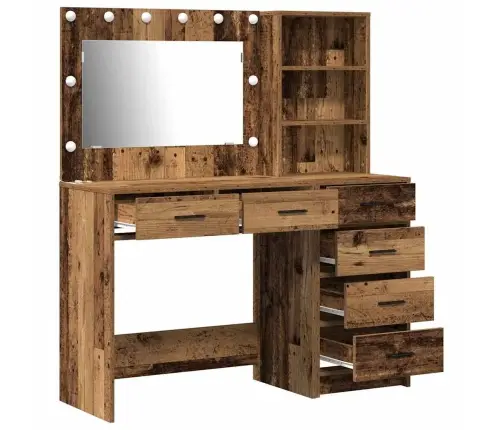 Makiažo Stalas Ruda 78.5 X 41 X 135 Cm Apdirbta Mediena