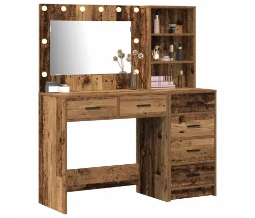 Makiažo Stalas Ruda 78.5 X 41 X 135 Cm Apdirbta Mediena