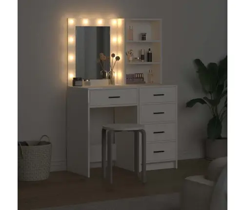 Dressing Galds 2 Pcs Balts 50 X 41 X 135 Cm Inženierijas Koks Vidaxl