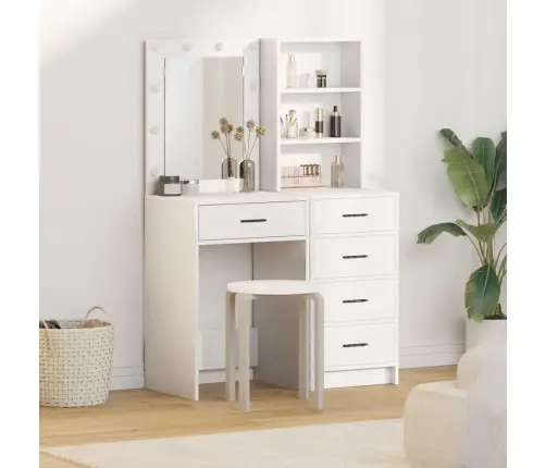 Dressing Galds 2 Pcs Balts 50 X 41 X 135 Cm Inženierijas Koks Vidaxl