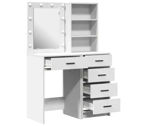 Dressing Galds 2 Pcs Balts 50 X 41 X 135 Cm Inženierijas Koks Vidaxl