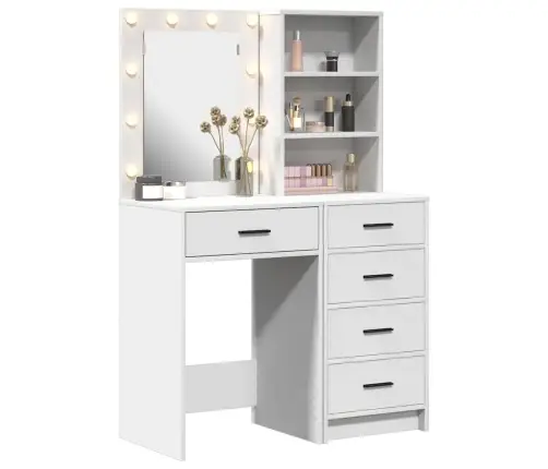 Dressing Galds 2 Pcs Balts 50 X 41 X 135 Cm Inženierijas Koks Vidaxl