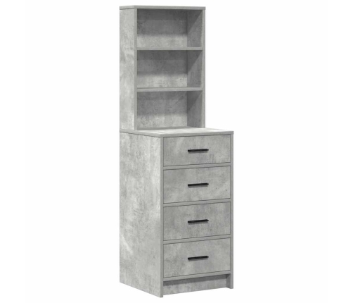 Makiažo Stalas 2 Pcs Pilka 50 X 41 X 135 Cm Apdirbta Mediena