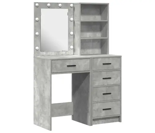 Dressing Galds 2 Pcs Pelēka 50 X 41 X 135 Cm Inženierijas Koks Vidaxl