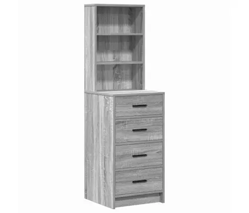 Dressing Galds 2 Pcs Pelēka 50 X 41 X 135 Cm Inženierijas Koks Vidaxl