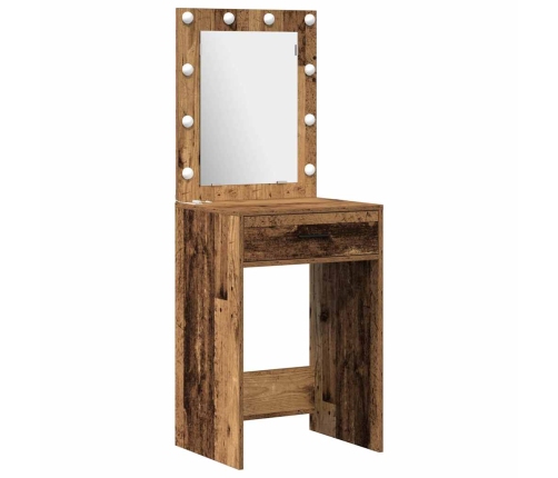 Makiažo Stalas 2 Pcs Ruda 50 X 41 X 135 Cm Apdirbta Mediena