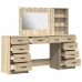 Dressing Galds 3 Pcs Brūna 40 X 41 X 135 Cm Inženierijas Koks Vidaxl