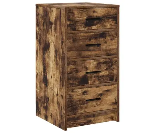 Riietumislaud Peeglituledega 3 Pcs Suitsetatud Tamm Tehispuit