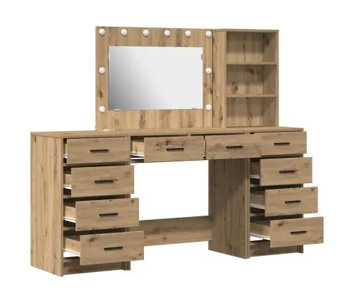 Dressing Galds 3 Pcs Brūna 40 X 41 X 135 Cm Inženierijas Koks Vidaxl