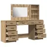 Dressing Galds 3 Pcs Brūna 40 X 41 X 135 Cm Inženierijas Koks Vidaxl