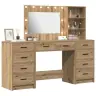 Dressing Galds 3 Pcs Brūna 40 X 41 X 135 Cm Inženierijas Koks Vidaxl