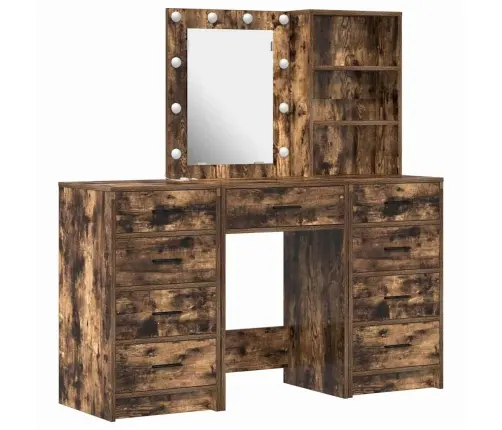 Riietumislaud Sahtliga 3 Pcs Pruun 40 X 41 X 135 Cm Tehispuit